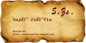 Sajó Zsófia névjegykártya