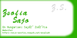 zsofia sajo business card